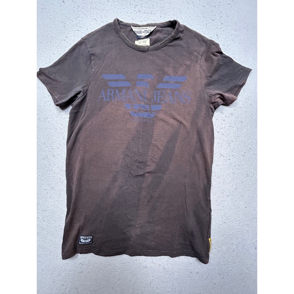 Armani Jeans T-Shirt Cotton Elastane Brown XS EU/US Mens